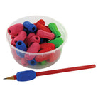 Collection of pencil grips for pencil comfort - pink, blue, red or green
