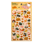 A sheet of colorful Mew Mew stickers featuring various cartoon cats and kittens.