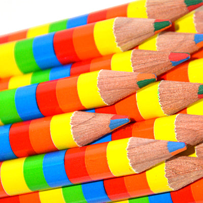 Rainbow Pencils Round Natural Cedar